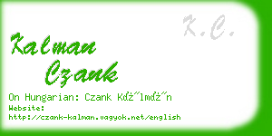 kalman czank business card